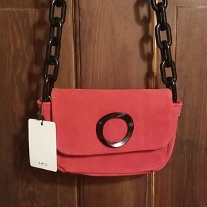 MNG BY MANGO SUEDE CROSSBODY/BLK